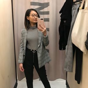 Bershka plaid blazer